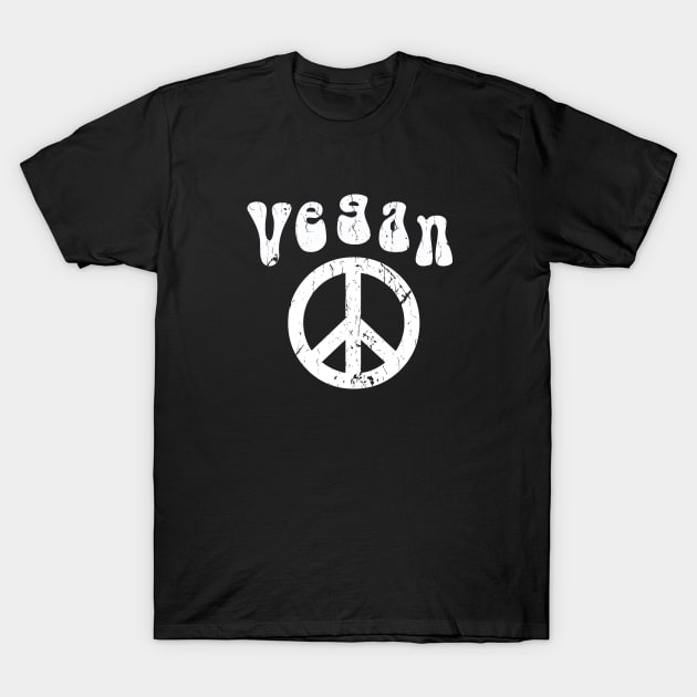 Vegan Peace Symbol T-Shirt by FruitflyPie